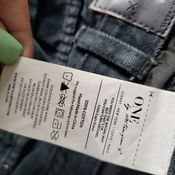 One Teaspoon Junkyard Distressed Denim Mini Skirt - Picture 10 of 11